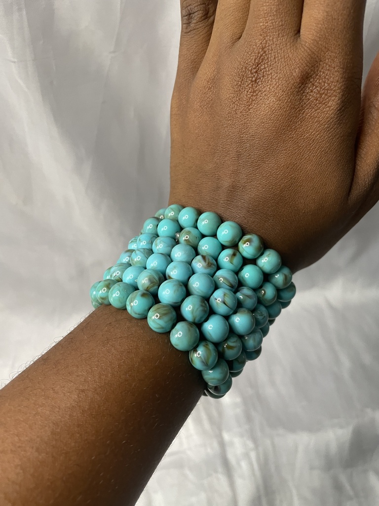 Bracelet en perle bleu