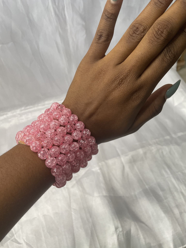 Bracelet en perle rose clair