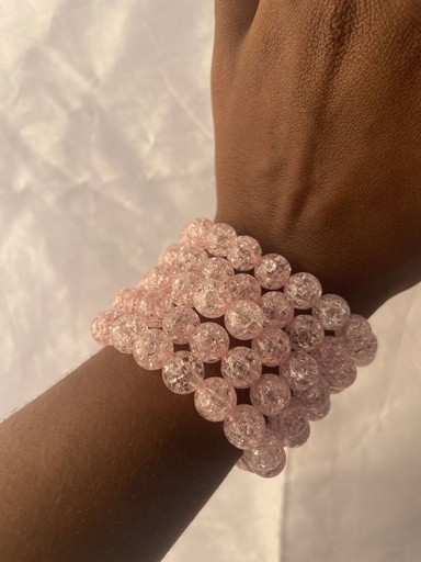 Bracelet en perle rose clair