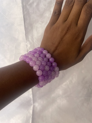 Bracelet en perle violet clair